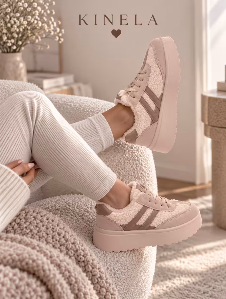 Elodie teddy platform sneaker – barna