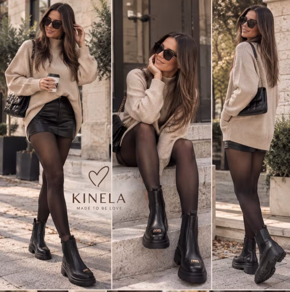 Blair platform Chelsea csizma – fekete